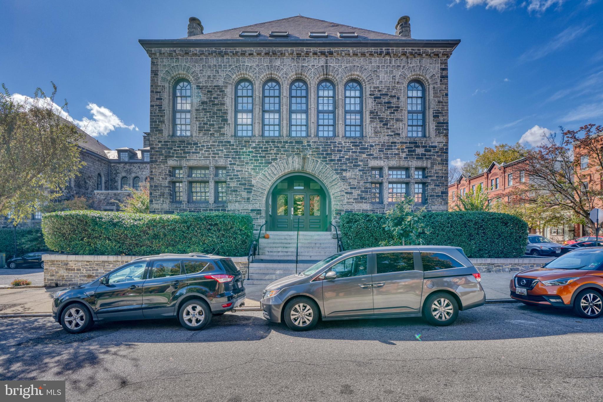 Come and see this beautiful 1 BR & 1 BA condominium in the gorgeous historic neighborhood of Bolton Hill! Enjoy the plethora of tree-lined streets and Victorian rowhomes that overlook neighborhood parks and flowing fountains. This corner unit condo is located in the original Friends School of Baltimore building. Unit 301 has gorgeous hardwood flooring & an abundance of natural light. Step up into the living room/dining room area where you can entertain your guests. S/S appliances, plenty of cabinet space & wood block countertops can be found in the galley-style kitchen. The bedroom has a large walk-in closet & the bathroom has a shower/tub combo. There is an in-unit washer and dryer for added convenience. Condominium fees include but are not limited to water, sewer, insurance, access to both a fitness room & extra storage, & one deeded parking space, #17. Convenient to the Maryland Institute College of Art, Penn Station, & The Johns Hopkins Shuttle.