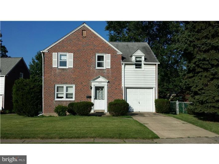 Great Buy in Drexel Hill! Well kept home in need of a Buyer who wants to update to make it "Home"! The bones are good but it needs cosmetic updating throughout. The home is being sold in "AS IS" condition. The brick exterior of the home is in good shape, there is a driveway, attached garage and fenced in rear yard. The home features a newer high efficiency heater, rear patio, Living Room Entry, Dining Area, Kitchen with an outside entrance to a rear yard and first floor Powder Room. There are three Bedrooms on the second floor and a full Bathroom. Within walking distance to transportation, shopping & nearby Park. Loads of Potential! Minutes from the City and the Airport!