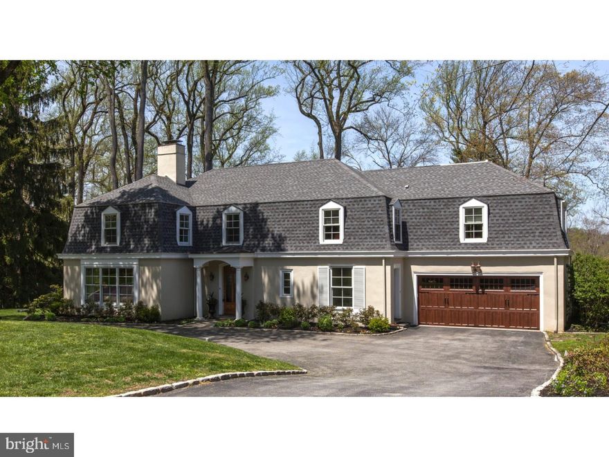 Be sure to watch the video tour! Gorgeous and beautifully renovated 5 bedroom, 4.5 bathroom home nestled on a beautiful and quiet street in the Northside, estate section of Bryn Mawr yet minutes from the small town offering a plethora of shopping, restaurants and public transportation. This exquisite home has been expanded, renovated and modernized to meet the needs of any new homeowner. Situated on a bucolic .75 acres, the grounds are just stunning with large flagstone patio, expansive and open rear yard and gorgeous black bottom pool with generous hardscaping surround for additional entertaining or relaxing. Gracious foyer entrance welcomes you to this delightful home with wide plank hardwood floors, tall ceilings and beautifully pristine woodwork. The 1st floor boasts an office/study/den with custom built-ins and gas fireplace, very large and bright living room - also with built-ins, gas fireplace and French doors out to the rear yard. The living room is open to the dining room with additional French doors to the rear yard. The kitchen was completely updated to include a large center island, plenty of cabinet and counter space and high-end appliances. The sun-filled breakfast room addition and built-in workspace lead you to the delightful Family Room addition with a wall of built-ins for media storage and display. Completing the first floor is a tiled mudroom and 1.5 bath. The second floor offers a large Master suite complete with separate sitting room or office, large En Suite Bath, walk in closet and sun drenched Master Bedroom accessible through the main stairs or private back staircase. Off the Master is upstairs laundry. Two bedrooms share a Jack and Jill bathroom and there are 2 additional bedrooms, each with their own En Suite baths. The basement is finished to include multiple storage areas, an additional bedroom or office and a large entertainment room. Too many upgrades to mention (see full list in Seller's Disclosure) including all new Pella windows and doors, newer mechanicals and roof (all 2013), french drain system, insulation, etc. This is a beautifully updated and maintained home with breathtaking grounds on a quiet street yet incredibly convenient location in the award-winning Lower Merion School District!