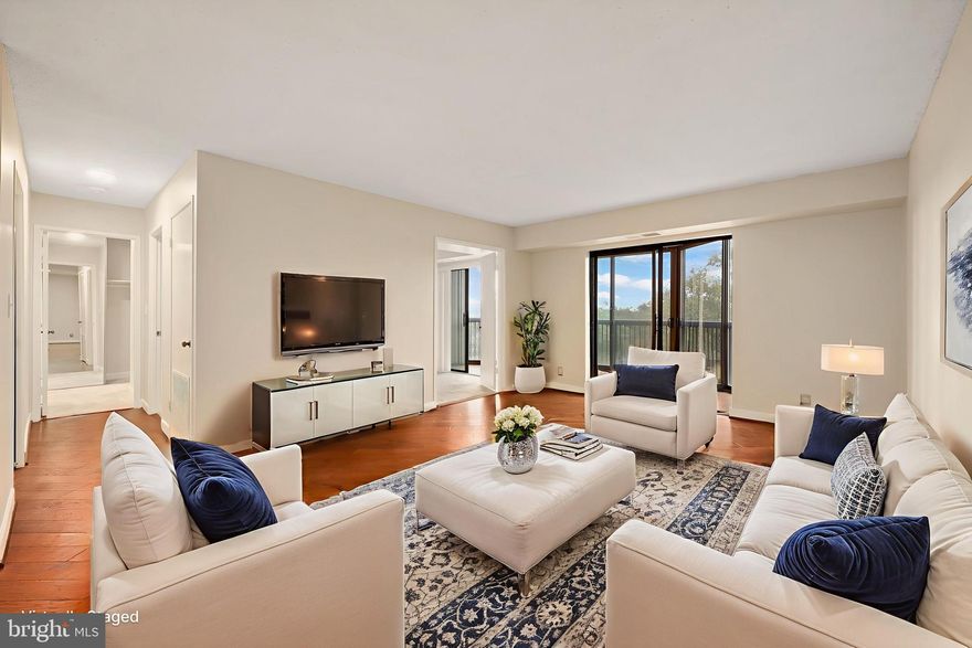 Nestled on the historic grounds of Mount Eagle Mansion, where George Washington once visited his friend and Mansion-owner, Bryan Fairfax. Montebello offers a rare blend of rich local history and resort-style living.

Step into stylish comfort in this beautifully updated 2-bedroom, 2-bath condo located in the highly desirable Montebello community. Thoughtfully refreshed in 2025 with fresh paint, refinished hardwood floors, and modern light fixtures, this home blends timeless appeal with contemporary updates.

The sunlit kitchen is bright and functional, opening to spacious living and dining areas that lead to an enclosed balcony with peaceful, peek-a-boo, tree-lined views. Enjoy resort-style amenities including indoor and outdoor pools, tennis courts, a fitness center, walking trails, an on-site café, and 24/7 security.

Conveniently located just minutes from the Huntington Metro, Old Town Alexandria, and major commuter routes, this is Northern Virginia living at its most convenient and serene.