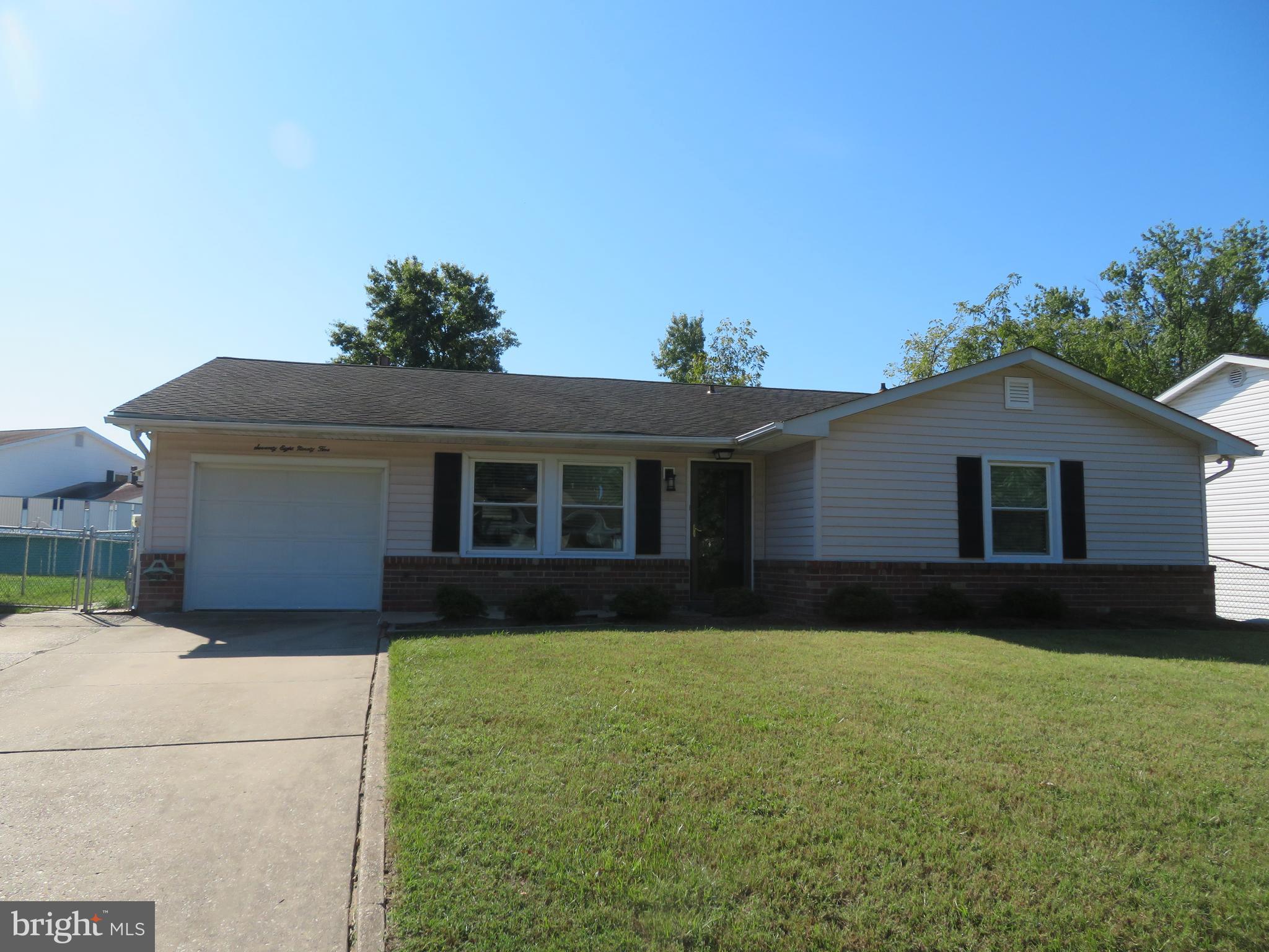 Well maintained and updated one level living rambler featuring spacious living room, gourmet kitchen with stainless steel appliances and breakfast area, primary bedroom with full bath, 2 other generous sized bedrooms, separate laundry/utility room and a 1 car garage. Step out onto the covered back patio overlooking serene backyard with beautiful landscape and shed. Conveniently located near NSA, Fort Meade, shopping, restaurants and BWI Airport and easy access to all major routes. Landscaping included in rent. Tenants required to obtain renters insurance prior to move in. No pets, no smoking.