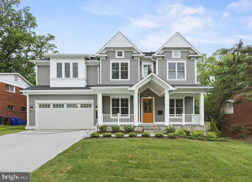 Enjoy sitting on the front porch of this new home in the sought-after Merrimack Park neighborhood. Construction by award-winning Mid-Atlantic Custom Builders LLC has begun and this lovely home can be yours by mid-April. This home features six bedrooms, with five full and one-half baths finely crafted over 5,160 finished square feet on three fully finished levels. The first floor features a living room, a dining room with wainscot molding, and a large family room with a gas fireplace. The gourmet kitchen is specifically designed for entertaining and everyday functionality, including a large gathering island, JennAir stainless steel appliances, premium quartz countertops, and a butler’s pantry. The screened-in porch with a ceiling fan and recessed lights off the kitchen is perfect for outdoor entertaining. A private first-level en-suite bedroom offers flexibility for guests and family. The mudroom with built-in cubbies and a powder room complete this amazing living space. The first floor has 10 ft ceilings, 7.5-inch wide hardwood flooring, and crown molding throughout. The beautiful finishes do not end there with tray ceilings with cove molding in the entry hall and dining room. The primary suite features tray ceilings and cove molding, and two large walk-in closets. The primary suite spa bath features a frameless glass shower enclosure, dual shower heads, a separate handheld showerhead, a freestanding tub, designer tile, and quartz countertops. The upper level also offers a loft area, a large laundry room, and a bedroom with a private bath. Two additional bedrooms share a jack-and-jill bath with a double vanity. The finished lower level offers a recreation room and a thoughtfully designed flex space room to be used as best suits your needs. A sixth bedroom and full bath complete this living space. Double doors open to stairs to the fenced backyard. 
Enjoy the Merrimack Park playground, basketball, and tennis courts at the top of Marjory Lane. Also, the neighborhood has priority for membership in Merrimack Pool. The home is located in the Bannockburn Elementary, Pyle Middle, and Whitman High School cluster.