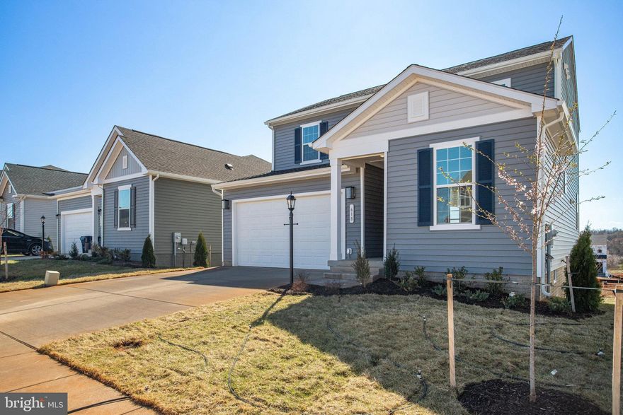 ASK ABOUT SPECIAL FINANCING! $0 down payment USDA financing eligible! This Citrine by Richmond American is move-in ready now!! Imagine your life in the two-story Citrine plan. Breakfast at the spacious kitchen island or in the adjacent dining room. Host a movie night in the inviting great room. At the end of the day, retreat upstairs to the owner’s suite, complete with a roomy walk-in closet and private bath. The second floor also boasts two additional bedrooms, a convenient laundry and another full bath. The study on the first floor has been converted into a accessible 1st floor bedroom with a shower. Curated finishes round out this home such as Blanco Maple quartz countertops, Aristokraft White cabinets, 7” Crestmont LVP floors on the main level, and sleek matte black light and plumbing fixtures. Welcome to Round Hill Meadows in Orange! Residents will appreciate the small-town charm as well as the conveniences of being close to routes 15, 522 and 3, award-winning wineries, Lake Anna State Park, Lake Orange and the Rapidan River nearby for fishing, swimming, kayaking and boating! Model is OPEN but visitors are encouraged to call ahead to be guaranteed a dedicated appointment.