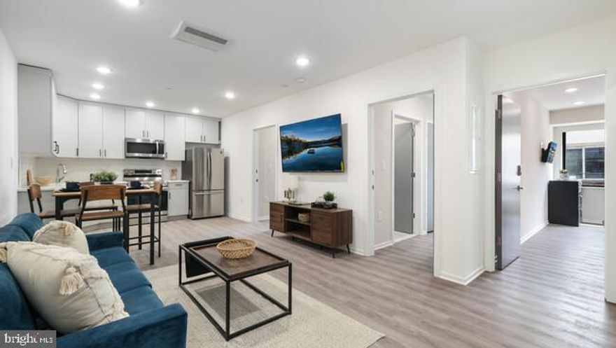 Welcome to 4415 Chestnut Street  Apartments in University City.  THIS LUXURY UNIT IS A 3 BEDROOM 3 BATHROOM UNIT & Each Bedroom has its own Private Bathroom .     Amazing amenities include - , Keyless entry into the building & unit, and a private bedroom door lock, a Washer/Dryer in the unit.   A package delivery room, a trash management system, Video Surveillance in  Common Areas, Lobby Lounge Area & Community Room.  Each Apartment includes Wall-mounted TVs in Bedrooms and Livingroom,  Quartz Countertops, Stainless Steel appliances, and FREE GYM MEMBERSHIP to FIT GYM, a  9,000 Sq. Ft. Fitness Center directly across the Street, on Ludlow Street.  No Application Fee!  Landlord is waiving 1 Month's worth of rent for a 12 month lease.