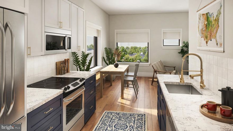 This historic property was originally built in the 1730s to be used as the Bew Family’s Carpet Mill and Store. The old structure has been lovingly renovated and expanded to accommodate 14 charming residential apartments with tons of character!

When you enter from historic Germantown Avenue, you will be greeted with spectacularly large windows reflecting the glow of the area’s thriving commercial corridor. These stylish flats feature every modern amenity: wide plank flooring, Quartz countertops, full sized in-unit laundry, and brand-new stainless-steel appliances. Use the state of the art cellular-intercom system to grant access to your family and friends and accept deliveries without leaving your apartment. Select apartments boast sweeping views of Mt. Airy and Center city.

Let Germantown & Mt Airy beckon you outside of Center City with a neighborly feel, open spaces, quaint shops, mature trees, and cobblestones streets. Bew Carpet Mill Flats is a short walk to Wissahickon Creek, one of Philadelphia’s best places to experience nature. Commuting residents will love the easy access to Lincoln Drive and the Schuylkill Expressway, and thanks to the area’s regional rail line stations the journey back into Center City is only 15 minutes!