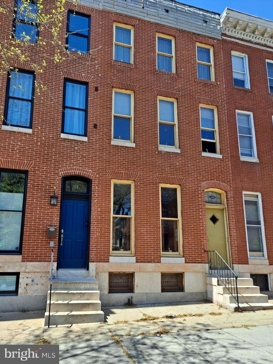 Are you looking for a Diamond in the rough?! Well... it's here. With a little sweat equity this Stately and Charming classic Baltimore Rowhouse situated adjactent to Union Square Park is just the home you've been searching for!  This beautiful home boasts of  2100+ sq ft. of living space comprising five bedrooms and 2.5 Baths. Original Historic Architectural features include curved walls that adorn the spacious formal living room,  hardwood flooring, 9 ft.+ ceilings, and Parlor to name a few. Enjoy incredible natural light from the large windows. Recent updates include Brick Re-appointment(2020), New Water Heater(2020), Roof 4 years old. Blocks from the newly renovated Hollins Market, Zella's Pizza, new juice bar, and recently opened coffee shop. Convenient to University of Maryland Baltimore campuses, UMD Biopark (large project planned). 1 mile from MARC Train Station for easy access to Washington, D.C. Easy access to 95 and Balt-Wash Parkway.Home is being Sold AS-IS. Seller Highly Motivated.