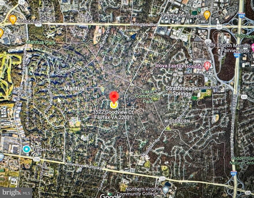 PRICE REDUCED . Rare opportunity to purchase a level graded vacant lot in the sought after Ridgelea Woods section of Mantua.   Fringed by trees on a wonderful cul de sac location.  Underground utilities all  already on site.   1/2 block to parkland/Eakin Park.  Utilites : public water, natural gas service, public sewer, electric service and fiber optic/Verizon service.  100 foot road frontage.  145' depth.   Recent Plat uploaded in documents.   Location is ideal for commuting:  7 minutes to beltway,  easy access to I-66, rtes 50, 29 and 236.  10 mins to Fairfax Hospital.  Vienna and Dunn Loring metros short distance.