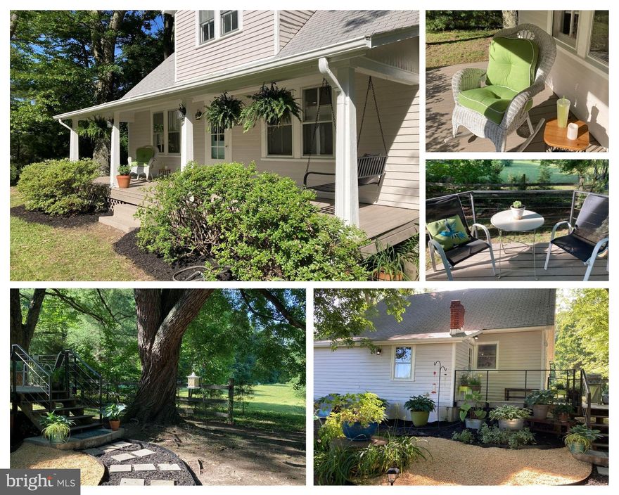 Do  you have  a green thumb or a lover of the farm life? Step into your very own farmette and be greeted by this delightful country cottage boasting nearly 1400 square feet, a welcoming front porch, and sitting on a remarkable 3.6-acre park-like property with a fresh coat of exterior paint. Upon entering, you'll feel like you've been transported to a trendy New York City loft with its exposed beams, high ceilings, wrought-iron railings, floating shelves, abundant natural light, built-ins, and cleverly divided living spaces. The interior has been recently painted and is eagerly awaiting its new owners. The fully conditioned crawlspace ensures year-round comfort, complemented by a recently installed $10k HVAC system and a cozy pellet stove for those winter nights. Upstairs, discover two bedrooms and a versatile sitting area that can easily be converted into a home office. The backyard provides a secluded retreat with three sheds, including one measuring 30'x24' with a 10'x24' loft, and ample space for gardening. Rows of raspberries and blueberries, as well as two large garden beds and a smaller asparagus bed, await the green thumb in you. The fertile soil, free of chemicals, is perfect for organic gardening. Outdoor storage is plentiful with multiple sheds, and the driveway and parking area have been expanded. Surrounded by beautiful hardwood trees on three sides, the majority of the land is open and inviting. Originally designed with the owner's suite on the main level, the walls have been removed to create a more open floor plan. This move-in ready home has PUBLIC WATER and NO HOA. Don't miss your chance to make this charming farmette your own oasis!  (Survey and septic info available )