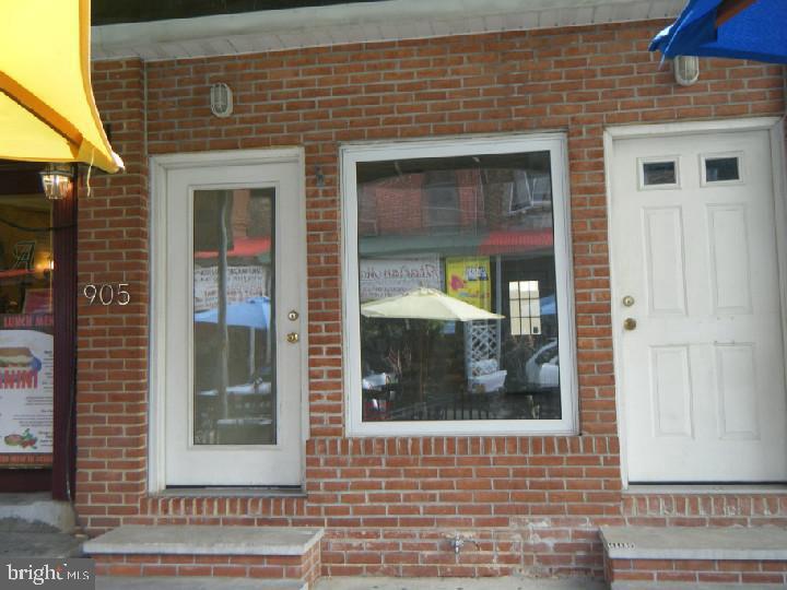 Recently painted space located in the World famous 9th Street Italian market. Ideal for office or retail. Previous tenant had a chocolate shop and occupied the space for 6 years. Two year minimum lease required. Gas, electric, and water used are INCLUDED in the rental price. Newer heater, central air, out door space, alarm system, powder room and full clean, and dry basement for storage. Room for a small table out front and some seating out back. Walking Score 92. More photos coming soon!