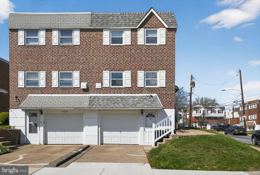 Gorgeous turn key brick twin on a premier large corner lot!  Walk into spacious foyer entry with large coat closet, spacious living room newer carpeting and allowing in plenty of natural light through large windows, formal dining room also with newer carpeting, modern kitchen with ceramic tile flooring and updated stainless steel appliances.  Main floor also contains a half bathroom.  The second floor contains a primary bedroom suite with its own convenient full bathroom along with 2 other guest bedrooms, hall bathroom and all bedrooms have 6 panel doors and upgraded ceiling fan/light fixtures. The lower level has been fully finished into a family room/man cave etc with upgraded Pergo flooring and walk out entry to concrete patio with fully fenced rear yard which includes a shed included in sale.  All appliances are included in sale.  Property includes forced air natural gas heat and a newly upgraded Central Air unit.  One car attached garage plus one car private driveway.   Walking distance to shopping, Cafe Carmela and other fine dining.  Close to I-95 for a quick commute to Center City Philadelphia, Princeton/Trenton NJ & NYC.  Make your offer on this gem today!