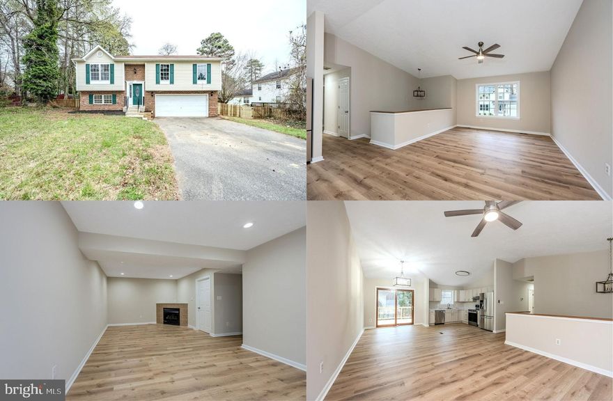 Welcome to this beautifully updated home located in the sought-after Chesapeake Ranch Estates community. This 3-bedroom, 2 full and 1 half bath home offers a comfortable and functional layout with modern updates throughout.

The main level features an open living space filled with natural light, freshly painted walls with soft neutral designer paint, new luxury vinyl plank flooring, and chic updated light fixtures that give the home a clean, contemporary feel. The layout flows easily, making it ideal for both everyday living and entertaining, while sliding glass doors opening to a large deck with steps to the fenced backyard seamlessly blends indoors and outdoors.

The walk-out lower level provides an additional spacious living area with a cozy corner fireplace, perfect for a family room, home office, or guest space, along with a convenient half bath.

This home also includes an oversized 2-car front-load garage, offering ample storage and parking.

Located in Chesapeake Ranch Estates, residents enjoy an impressive range of amenities including private beaches, lake access, boat ramps and slips, a clubhouse, community center, basketball and baseball fields, walking and jogging paths, picnic areas, playgrounds, and more. Optional golf course membership is also available, making this community ideal for those who enjoy an active lifestyle.

Conveniently located near local shopping, dining, and commuter routes, this home offers both comfort and community living at its best!