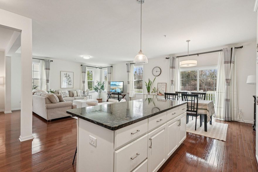 Experience modern luxury in the highly sought-after community of Reserve at Glen Loch in West Chester. This stunning 3-bedroom, 2.5-bath residence offers more than 3,000 sq. ft. of living space and features a thoughtfully designed open floor plan ideal for today’s lifestyle. From the moment you enter, natural light fills the home, highlighting its sophisticated style and clean design. Gleaming hardwood floors flow seamlessly into the dining area and gourmet kitchen, which is well-suited for the culinary enthusiast. Complete with a center island, pendant lighting, quartz counters, recessed lighting, and a breakfast area, this space offers it all. Sliding doors from the kitchen lead to a rear deck overlooking open common space, creating a peaceful outdoor setting. The spacious family room, with large windows and ample natural light, provides a comfortable setting for gatherings of any size. A versatile flex room on the main level offers space for a home office, hobby area, or additional use. A powder room and access to the two-car garage complete the main floor. The upper level opens to a spacious loft area, providing additional flexible living space. The elegant primary suite features dual walk-in closets and a generously sized en suite bathroom. Two additional bedrooms, a full hall bathroom, and a convenient laundry room complete the upper level. The unfinished basement presents an opportunity for future customization to suit a variety of needs. The home is conveniently located near shopping, dining, and entertainment, with easy access to major roadways, including Route 202, Route 1, and Route 30. Downtown West Chester is just minutes away and offers a wide variety of shops and restaurants. This home combines space, functionality, and a desirable location. Schedule your appointment today!