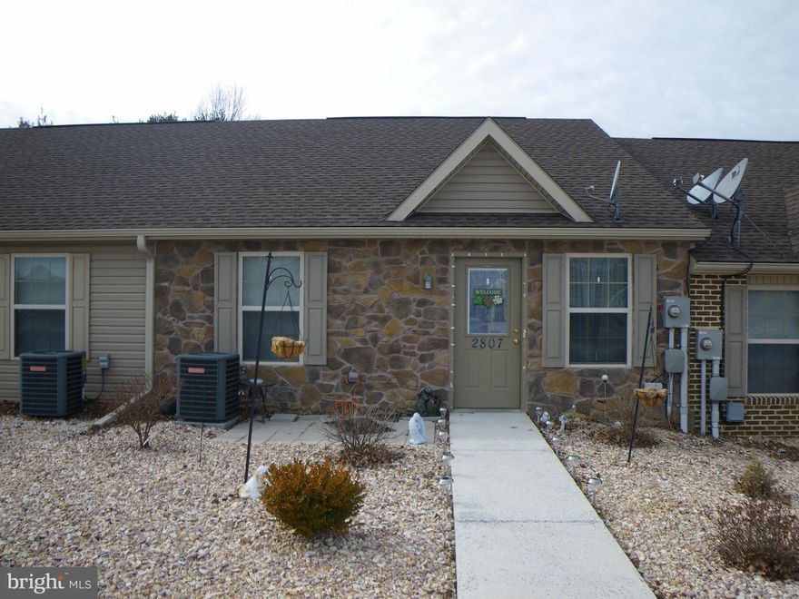 AVAILABLE OCTOBER 1, 2017; Newer 2 Bedroom 1 Story Townhouse; Convenient Location.  Complete Kitchen With All Appliances; W/D Hook-ups.  Heat Pump With Central Air.  Energy Star Insulation Package, 2 Car Off Street Parking, Utility Shed, Patio and Mini-Blinds. $775 rent plus $46 for sewer per Month.  NO DOGS ALLOWED