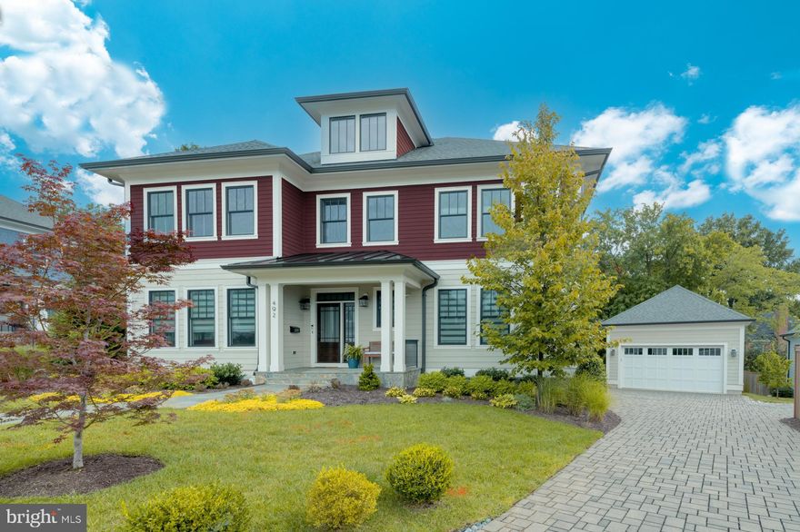 Experience luxurious living in desirable Ballston!! Built in 2018, this custom home is approx 5600 sq. ft of luxury living space on 3.5 levels w/ 6 bedrooms and 5.5 baths. Situated in a cul-de-sac on 7700 sq.ft lot, surrounded by parks, bike paths and 5 blocks to Ballston METRO, shopping and dining. Beautiful foyer, high ceilings & wide plank  oak flooring.  Formal living and dining rooms, boasting 10-foot ceilings provide an inviting space for large or intimate gatherings. Designed to cater to modern living, the back half of the house embraces an open-concept design. The family room has a stacked stone gas fireplace, coffered ceilings, automated shades and butlers pantry with cabinetry, sink, and beverage station. The casual dining area, overlooking back garden has french doors to deck and private patio. The oversized island with seating for 6, SS appliances, prep sink and custom coffee station ! Huge walk-in pantry,  mudroom, and tiled dog/pet washing station!Built-in cubbies and side access to the TWO-car garage, featuring epoxy floors, wall panels, and an electric charging station. LUXURY primary suite has two walk-in custom closets a California-inspired wet room/ spa bath. Laundry room equipped with a sink, cabinetry, and Bosch W & D . Three additional bedrooms and 2 full baths with common lounge area!:Bonus LOFT can be 5th bedroom or home office. Custom built-in cabinets, skylights with automated shades, and a full bath. LL features a light-filled recreation room, custom wet bar with a sitting area & beverage center. For the fitness enthusiast a dedicated  workout room.  The sixth bedroom with ensuite bath is perfect au pair/ in law suite. Professional landscaping, irrigation system, fully fenced and gated backyard w patio and sitting walls.  Prime location ensures convenience and entertainment are just moments away.