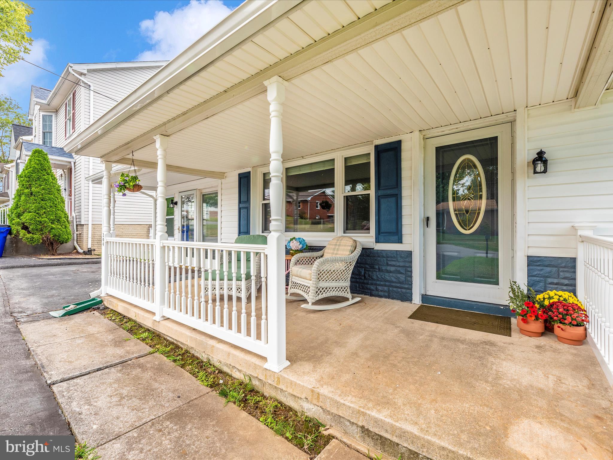MOVE-IN READY!
This stylishly updated 3 BD, 2 BA home offers one level living! Since 2021, updates include fully renovated kitchen, with shaker-style cabinets, all new appliances, handsome navy blue ceramic subway tile accents, farm house sink, big island for dining or meal prep, sliding barn-style door to dining room, on-trend fixtures, new French doors to new deck, plus fully renovated main bath with bathtub/shower, new vanity and new tiling, and new main level stack washer/dryer, plus new durable floors on main level. Like a touch of glam, a little sparkle? Updated lighting fixtures throughout, along with the electrical system! Rooms on main level include living room w/ electric flame fireplace, kitchen with dining area, dining room, mud room, service porch, 3 bedrooms and main bathroom. Lower level is partially finished with white beadboard style paneling, den/sitting room with fireplace, flex room (office, exercise, crafts), full bath, storage area, lower-level laundry area and walkout-and-up exit. Earlier updates include vinyl replacement windows, shutters and siding. Outdoor entertaining areas include spacious, old fashioned front porch, lovely new back deck with a smaller fenced in lawn area, expanding to a huge level backyard, perfect for the gardener, and could be easily fenced in as well.
Established neighborhood with mature trees is a pleasing mix of home sizes, styles and ages and NO HOA!
Convenient to the historic railroad town of Brunswick on the Potomac River - walk or bike the C&O Canal! East access to restaurants, shops, brewery, bakery, library, parks and playgrounds and nearby wineries. Only a half mile to the community pool!
The nearby MARC Train provides zippy access to the bio-tech corridor and to Washington DC – or hop on the major commuter routes. Did we mention NO HOA?