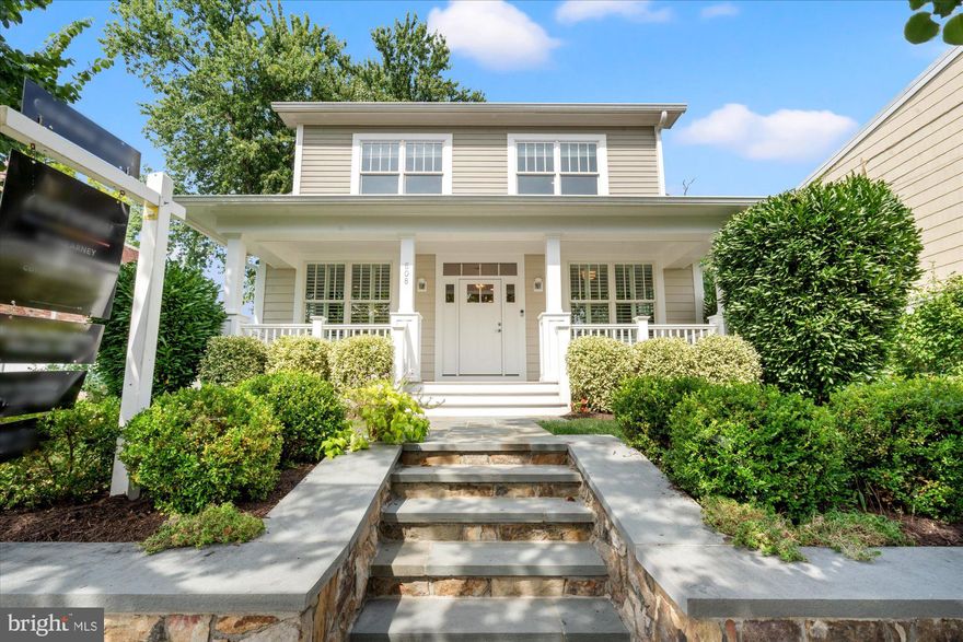 Welcome to 508 E Custis Avenue, a luxury home in Del Ray, Virginia, built from the ground up in 2018. This beautiful home boasts nearly 4000 finished square feet and has been lovingly maintained and curated with custom woodwork, stylish wallpaper and beautiful window coverings. The charming front porch greets you to this stunning expanded craftsman. Enter into the foyer and find a large bedroom (makes a great office too!) to your right and an adjacent full bathroom. Perfect for working from home or hosting overnight guests! A spacious dining room is to the left, flowing seamlessly to the butler's pantry and bar - perfect for entertaining and hosting dinners with family and friends. Just beyond is the gourmet kitchen - with Viking appliances, an oversized island and storage for days, the kitchen is truly the heart of the home. A breakfast area is found off the kitchen and overlooks a fabulous family room. With space for everyone to cozy-up to the fire, the family room is ideal for everyday living and entertaining. A stunning patio with mature trees and landscaping is ideal for working from home on crisp, fall days or hosting weekend BBQs. A convenient mudroom with cubbies/lockers rounds out this floor.  Head upstairs and find four bedrooms and two full bathrooms. The primary suite boasts a luxurious en-suite bath with double vanities, stand-up shower with double shower heads, a soaking tub and a private water closet. Three additional bedrooms - two with custom wallpaper, light fixtures and trim work - share a hall bathroom. A laundry room rounds out the upper level. Head downstairs to the spacious recreation room - perfect for game nights, checking out the newest blockbuster or as a play area. The sixth bedroom and a fourth full bathroom are also found on this level as well as a utility room with additional storage-  this large room could easily be used as a gym! The rear, fully fenced yard has been lovingly cared for and features beautiful plantings, flowering perennials and evergreen trees. The driveway is convenient and allows for easy access to the mudroom entrance. Solar panels have been purchased and provide energy savings and very reduced electric bills! You will love living in Del Ray with easy access to charming shops and restaurants, the weekly farmer's market, local events and festivals plus all the shops and restaurants in Potomac Yard/Oakville Triangle/Crystal City. Walk to the Metro or jump on the GW Parkway - commuting is a dream! Close to Reagan National Airport and DC - this location is amazing. Welcome home!