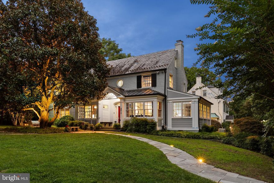 Step into this elegant colonial home in coveted Chevy Chase Village, where timeless charm meets modern luxury. Meticulously renovated across four levels and sited on a .28 acre lot, this remarkable home features over 5,000 finished square feet with five bedrooms, three bathrooms, and two half bathrooms, offering a truly gracious living experience.

Numerous thoughtful renovations have seamlessly transformed this residence into an exceptionally livable and stunning space. The main and second floor levels have been artfully reconfigured, with a two-story addition introducing a spacious family room and an elegant primary suite. The kitchen has been ingeniously relocated to create an open connection with the family room and features beautiful cabinetry and state-of-the-art appliances. Additional enhancements include a powder room addition, an expanded study/office area, and two charming bays perfect for a breakfast room and a space for a baby grand piano. The main level is further enriched by a living room, a dining room, and a delightful screen porch/four-season room, with heated floors and a pyramid skylight, overlooking a finished slate patio with curved sitting walls that offer a private yet picturesque view year-round.

Ascending to the second level, discover a generously sized primary suite with a walk-in closet, dressing area, and a spa-like bathroom equipped with dual vanities, spacious steam shower, soaking tub, and water closet. An additional three bedrooms and two bathrooms complete this level, including one bedroom with its ensuite bathroom. The finished attic level adds versatile space and extra storage, along with a fifth bedroom.

The lower level boasts a recreation/media room and a gym with rubber flooring, complemented by a renovated half bathroom. Convenience meets function with a side-entry garage just outside the lower level door. A Generac generator ensures seamless power backup during outages. The exterior grounds have undergone a comprehensive landscape and hardscape transformation, including new retaining walls, footpaths, patios, and advanced drainage, contributing to the enchanting outdoor oasis surrounding the residence.

Chevy Chase Village combines lifestyle and leisure, with restaurants, shops, and parks blocks away. The home's advantageous location offers easy access to transportation options, including the Metro, bus lines, and commuter routes. The Village provides amenities, from family-friendly events like the July 4th Parade and Halloween celebrations to adult exercise classes, as well as its own post office and police department in the Village Hall. These offerings ensure residents' peace of mind, with services from home checks to mail/package pickup during absences. Don't miss this fabulous opportunity to make this gem your new home!