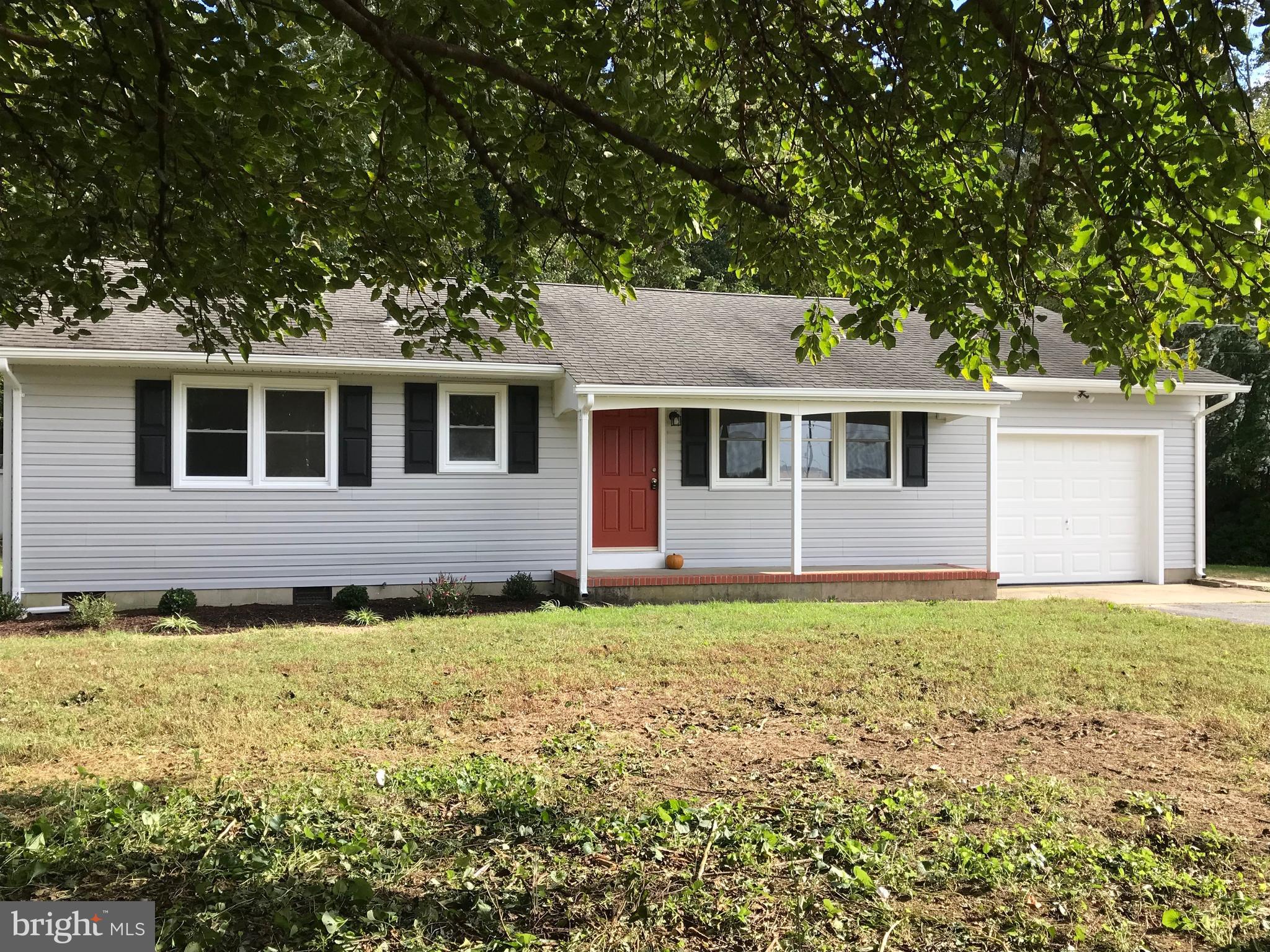 Complete Re-Hab. New Everything! 3 Bedrooms, 2 Full Baths. Large Kitchen, Separate Dining Room, Spacious Master Bedroom With Walk-in Closet. Laundry Room, 1 Car Garage, Nicely Landscaped, Shed & Mature Trees! All on 2.79 Acres! Within 30 Minutes to the Bay Bridge or Easton.