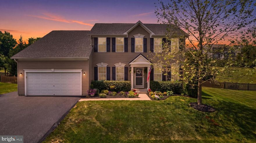 Welcome to this exceptional Colonial nestled in the highly sought-after Brookfield on the Potomac community, where outdoor recreation and comfortable living come together beautifully. Offering 4 bedrooms, multiple living spaces, and three finished levels, this meticulously maintained home provides room to grow, and spaces designed for both everyday living and entertaining.

The heart of the home is the beautifully appointed kitchen featuring upgraded countertops, a high-top peninsula with additional seating, and an open flow into the spacious family room and sun-filled morning room—perfect for staying connected while cooking or gathering with friends and family. The main level also includes a formal dining room, living room, private office, and convenient powder room.

Upstairs, plush carpeting with upgraded padding enhances comfort throughout four generously sized bedrooms and two full baths. The spacious primary suite features a large walk-in closet and private bath complete with a soaking tub.

The partially finished lower level adds even more versatility with additional living space, a playroom or recreation area, powder room, and ample storage with custom built-in shelving to keep everything organized. 

Step outside to your own private backyard retreat featuring a heated in-ground saltwater pool with built-in sauna seating, an expansive patio, and a fully fenced yard. Whether enjoying peaceful summer evenings or hosting poolside gatherings, this outdoor oasis delivers the perfect setting for relaxation and entertainment right at home.

Brookfield on the Potomac offers outstanding community amenities including a private playground, pavilion with picnic area along the Potomac River, boat ramp, and ball field, making it easy to enjoy the outdoors year-round. It is also convenient to shopping and dining in the Spring Mills area and off popular commuting on I-81