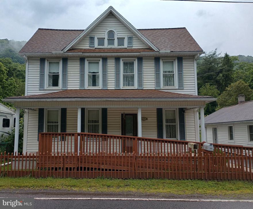 Well maintained 3BR / 2BA turn of the century home just outside of Westernport.  Highlights include a two car garage with storage space above.  Indoor hot tub.  Back deck with landscaped back yard.  Full attic.  Ramp up to front porch and main floor laundry.