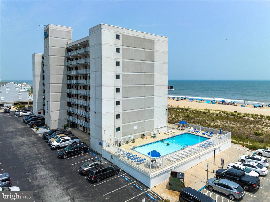 OCEANFRONT- relax and watch the sun rise over the beach from the spacious balcony of this charming unit in the prestigious Sea Gate building. Four oversized panels of  recently installed sliders span the width of the unit commanding magnificent views including the boardwalk just 3 blocks away. You can watch the sun set over the bay from the west side. Move in ready one bedroom condo . Direct beach access from the secure private lobby. Enjoy ocean views from the pool. Includes parking in private lot, bike room for owners, dedicated storage closet and outdoor shower.  Rental office in the building.