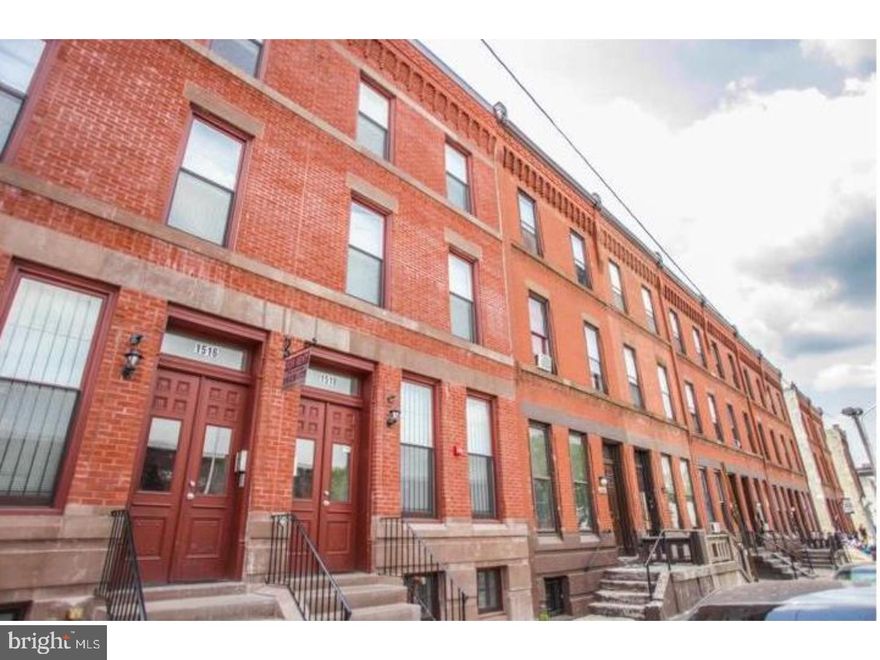 Temple University student housing property featuring 8 apartment units and 28 bedrooms. This property is very well located within Temple University's bustling student housing market, situated 1.5 blocks from the center of campus and one block from North Broad Street ? Philadelphia's busiest, most well-known thoroughfare. This particular section being one of the city's most anticipated development corridors over the next few years. This 8-unit/28 bedroom property is fully-rehabbed with two entrances on Diamond Street - the strongest rental street in the Temple University market. The two original buildings were fully rehabbed in 2012. There is an excellent unit mix of (4) three-bedroom units and (4) four-bedroom units. The building includes a variety of spacious floorplans featuring high ceilings, large living rooms, kitchens and bedrooms. All units have access to laundry facilities in unit. The property has enjoyed consistently high occupancy and is currently 82% leased for the 2017-2018 school year. Value add opportunity. The average in-place rent exceeds $1528 per unit with tenants paying all utilities except water. Local management companies have also advised us that they will be able to fully lease the units at average $1725 per unit for the 2018-2019 school year. The property at 1516-1518 W Diamond Street presents an excellent opportunity for new and experienced investors, offering a turnkey investment in a strategic location.