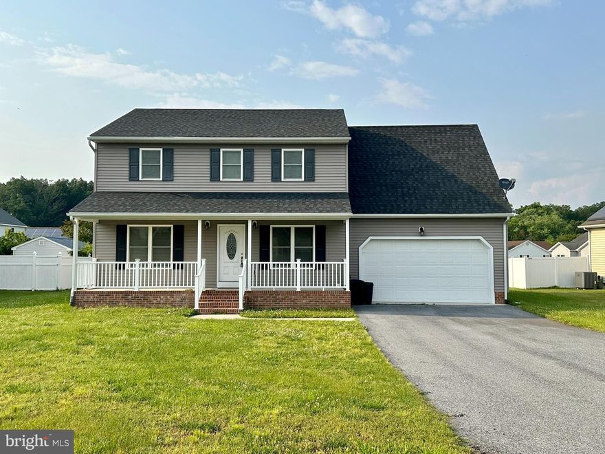 This 4 bed, 2.5 home is ready for its new owner!  Open living room/kitchen combo, kitchen has all stainless steel appliances, dining area, kitchen islands, granite countertops, the primary bed is on the 1st floor with a spacious walk-in closet and a walk-in shower.  The 3 beds upstairs are great in size, ceiling fans throughout, new flooring and many more great features.  The front patio is perfect for relaxing outside and the backyard is clear with plenty of room to be creative.  Located close to DE & MD Beaches and close lots of great shops and restaurants.