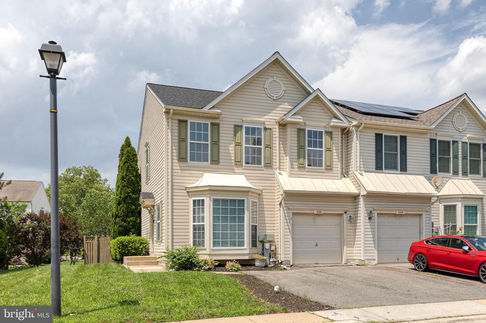 Beautiful End-Unit Townhome with Garage in Odenton – Lives Like a Single-Family Home! Welcome to this spacious and light-filled end-unit townhome, offering the feel of a single-family home with all the convenience you’re looking for. Ideally located in Odenton, this home combines stylish updates, functional space, and a prime location. Step inside to find expansive living areas perfect for both entertaining and everyday living. The stunning kitchen features ample cabinetry, upgraded countertops, stainless applicances with access to a huge deck—ideal for outdoor dining and relaxing—overlooking a level, fully fenced rear yard.
The laundry room is conveniently located just off the kitchen with direct access to the attached garage. Upstairs, the serene primary suite provides a peaceful retreat with a spa-like bathroom featuring a soaking tub and generous closet space. Two additional bedrooms and a full hallway bath complete the upper level. The finished lower level expands your living space with a large family room or 4th bedroom, a third full bathroom, and a versatile bonus room—perfect for a home office, gym, or den. Enjoy unbeatable convenience with close proximity to everything Odenton has to offer, plus easy access to Fort Meade, Washington D.C., Annapolis, and Baltimore.