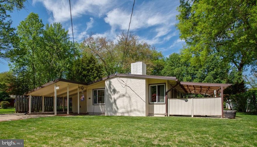 ought after Mid-Century Contemporary on 1/4 acre. Large rear garden and covered side patio feel part of interior living space. Soaring wood beam cathedral ceiling in living room with wood burning fireplace. Essentially one-level comfortable living with raised master bedroom featuring enviable walk-in closet. Triple pane windows. Two zoned HVAC systems. Roof 7 yrs old. Priced and ready for your personal updates or expansion.  Several large new homes recently constructed on the same street. One half mile to Inova Fairfax Hospital. Close to shopping, Angelika Entertainment Center.  Dunn Loring Metro approximately 2 miles, Rt 495 1/8 mile.