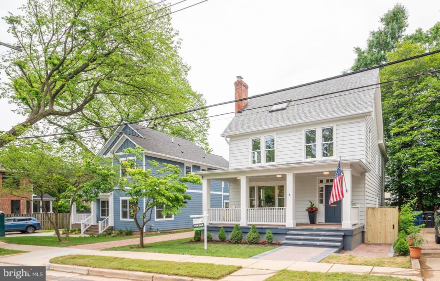 Impeccably renovated farmhouse in the sought-after Del Ray neighborhood. Situated in a prime
location near the heart of Del Ray with parks, libraries, schools, vibrant shops and award-
winning restaurants. Convenient to the Potomac, King Street, and Braddock Metros, minutes
from National Airport, the Pentagon, Amazon HQ2, I-395, Old Town Alexandria, and the
Nation’s Capital.
Great attention to detail is seen throughout the architect-owned and remodeled home,
combining authentic charm and modern systems. The 3,300 sq. ft. home boasts a gourmet
kitchen with marble countertops and Viking appliances. A large island connects the kitchen to
the light-filled sitting, family, and dining rooms, creating an open layout that is ideal for
entertaining. High ceilings, large windows, and an elegant fireplace infuse the spaces with
warmth and delight. These main level spaces are well served by a powder room, butler’s pantry
with bar sink, screened porch leading to the back yard with brick patio, and large front porch
greeting guests along the tree-lined street.
The 2nd level has 3 bedrooms served by central hallway, large closets, and high ceilings. It
includes 1 bedroom with an en-suite bathroom, 2nd bedroom includes an expansive closet and
spacious sunroom, 3rd bedroom has a neighboring hallway bathroom, and a generous linen
closet. In addition, there is a bonus closet in the hallway and a comfortable den/office. The top
level features a vaulted-ceiling suite with an expansive bedroom, hall bathroom with skylight,
and bonus room with skylight that can be utilized as a hobby room or baby’s bedroom.
The finished basement has a large bedroom with en-suite bathroom, finished
mechanical/storage room, and a large laundry room with a full-sized washer and dryer. Other
highlights of the home include a new architectural-series shingle roof, new insulated windows,
high efficiency gas boiler and tankless water heater, central vacuum, wood molding, three
egress basement windows, wide-plank flooring and wood floors throughout the home, 9ft
ceilings, large back yard with patio, 2-car driveway, zoned central a/c and radiant heat with
digital smart thermostat.