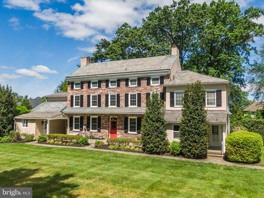 This truly amazing renovated 1795 stone farmhouse boasts Six Bedrooms, Three Full and One-Half Bath’s situated on over two acres of landscaped grounds that feature, rhododendron, willow, cherry, mulberry and fig trees. Constructed in 1795 by Atkinson Hughes for John Nesbitt (Info. courtesy of Horsham Preservation and Historical Assoc.); the original driveway led to Tennis Ave. this is now more conveniently located on the Summerset cul-de-sac.  The formal Living room features built-in bookcases and a fireplace, the Family room, with its large hearth, provides for more intimate gathering. You'll also find a charming office/playroom, a formal Dining room with fireplace, a large country Kitchen with a center island and a recently renovated breakfast room. Adding to the home's historic charm is a large living area with a massive hearth fireplace originally served as an outdoor kitchen fireplace. The master bedroom suite boasts a remodeled bath and an adjoining room that can be used as an office or a large changing/closet room. There are several large bedrooms with updated adjoining baths for additional family members, guests or additional office /workspace. There is a detached three-car garage and a farmhouse silo, offering character and additional storage and/or workspace. The silo structure has a second floor ready for your imagination. The bluestone front and rear patios provide privacy and the perfect setting for morning coffee or late day relaxing. There is a neighborhood walking trail and shopping, theaters, several golf courses/clubs, Ambler and Ft. Washington train stations, Ambler YMCA, downtown Ambler and PA turnpike access are all only minutes away. Golf anyone; Talamore Country Club and golf course are across the street! This spectacular estate home is ready for immediate move-in. The current owner had a vision for what his property could be, invested in that vision and drawings and images are available for review at the property. Ideal for both family living and gracious entertaining, this home is a once-in-a-lifetime opportunity to own a piece of paradise.  Welcome Home!