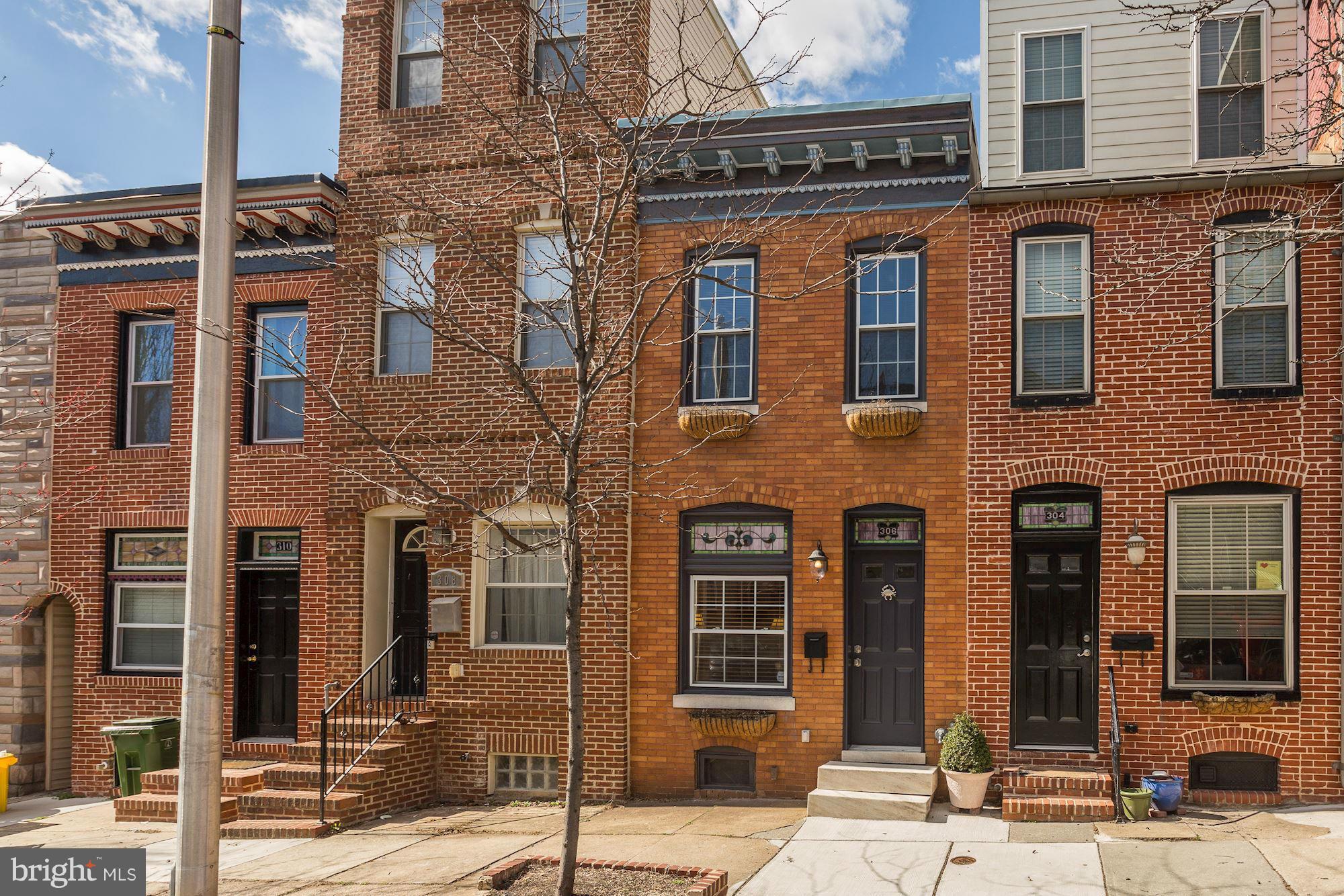 Maintained in pristine condition! Charming brick townhouse on sought after Collington Ave in Upper Fells. Beautifully updated wainscoting, crown & chair molding throughout. Wonderful brick patio with storage shed. Great proximity to shopping, restaurants and Patterson Park. Easy walk to Fells Point, Canton, Harbor East and the Inner Harbor. Easy commute to Johns Hopkins Hospital.