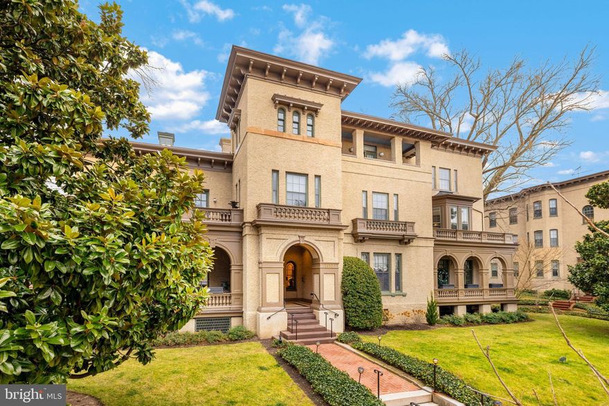 Historic Elegance in Georgetown’s East Village: Unit 32 at The Downing and Vaux

A rare opportunity to own a piece of Washington’s history at The Downing and Vaux, a magnificent Italianate villa in the heart of Georgetown’s East Village. Originally built in 1853 by shipping magnate Francis Dodge, this architectural masterpiece was designed by the renowned architects Downing and Vaux. Once serving as the governor’s mansion for Henry D. Cooke, the residence has hosted the elite of the 19th century, including President Ulysses S. Grant. While the building was converted into apartments in 1924, the units within the main house remain distinct, preserving the original grandeur of the lobby and exterior.

A Light-Filled Sanctuary: This top-floor residence is easily accessible via an elevator from the lobby and offers 3,168 square feet of radiant living space. Every room is bathed in natural light from multiple exposures and complemented by numerous skylights. The main level features a gracious entry hall, a renovated chef’s kitchen with premium stainless appliances and an island, as well as a spacious eat-in breakfast or family area. The versatile layout includes a formal living room and a library—both featuring wood-burning fireplaces—and a dining room that could easily serve as an additional bedroom with an en suite bath.

Versatile Living and Outdoor Splendor: Step outside onto the long, fabulous balcony overlooking 30th Street to enjoy treetop views and open sky. The upper level is currently configured as a massive primary suite, complete with a dressing room, walk-in closet, and a large open sitting area. This floor offers further potential for customization, with space to add a bathroom to create a fourth bedroom.

Modern Comfort in a Timeless Setting: The home includes three full bathrooms, a dedicated laundry room and ample storage. Unique to this building, unit 32 comes with a separately deeded and onsite parking space, providing rare convenience in Georgetown.

Property Details
Annual Taxes (2025): $21,824 
Monthly Condo Fee: $1,924.60
Unit Lot and Square: Square 1268, Lot 2027 
Parking Space Lot and Square: Square 1268, Lot 2029 
Total Square Footage: 3,168 SQFT