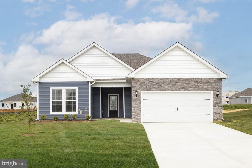 In this gorgeous new four-bedroom, two-bathroom home you will find a spacious layout, a formal dining room and a large family room perfect for families of any size. The secluded owner's suite nestled at the back of the home includes a luxurious ensuite bathroom with a soaker tub, step-in shower and private commode. Bedrooms two and three offer spacious retreats near the front entry of the home and access to a nearby second full bathroom. A desirable flex room is privately situated off the family room and makes a perfect children's retreat or home office! You will find exciting designer upgrades included throughout this home such as a full suite of stainless steel Whirlpool kitchen appliances, incredible granite countertops, and 42" upper wood cabinets with crown molding in the kitchen, 2"faux wood window blinds throughout, and a Wi-Fi enabled garage door opener to name a few! This home is available now at Claggetts Mill in Hagerstown, the family-friendly community featuring single-family homes on overside lots and a future park with a playground, picnic area and walking trails.