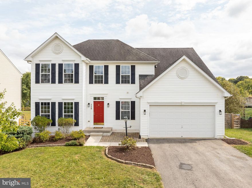 Welcome to the beautiful community of Maddex Farm, located in Shepherdstown, WV! This 4 bedroom, 2 1/2 bath colonial boasts a spacious and well thought of floor plan. When you first walk in you are greeted with a grand 2 story foyer with adjoining formal living and dining room.The kitchen features generous counter space with large island, electric range/oven and built-in microwave. Overlooking the kitchen you find an open sightline between the kitchen and family room. Powder room and laundry (washer and dryer included) also located on the main level. On the upper level, you will find a spacious sized primary bedroom with 2 large closets. The private ensuite bathroom features double vanity, soaking tub, tile stall shower, and toilet room. You will also find on the upper level three generous-sized bedrooms with a full hall bath. This home also features a large deck off the kitchen with fenced in backyard that backs to the woods. Schedule a showing today and see if this is the home you've been searching for!