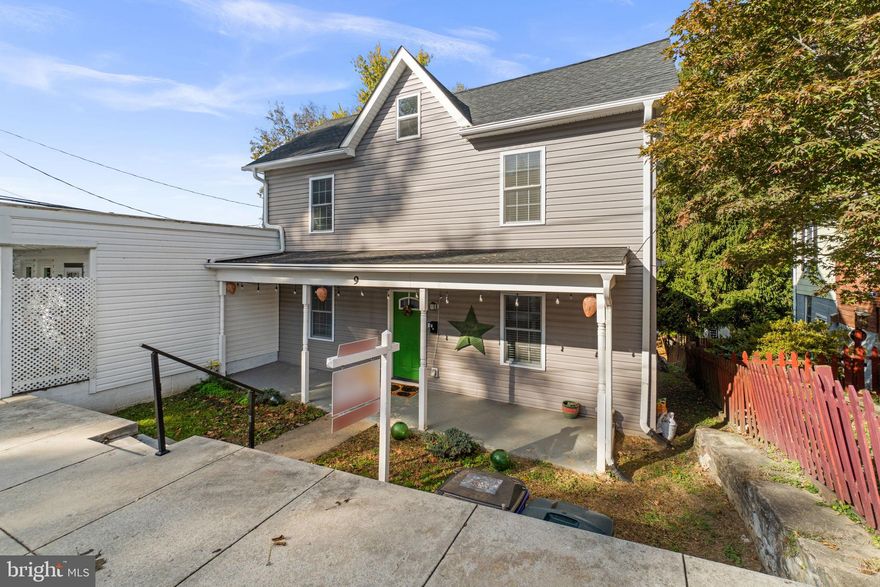 Welcome to 9 9th Ave, a beautifully updated home in the heart of Brunswick offering comfort, modern upgrades, and scenic mountain views. Thoughtfully maintained and move-in ready, this home features 4 bedrooms and 2 full bathrooms across a practical and inviting layout. Major systems and finishes were fully updated in 2020, including the roof, siding, HVAC, water heater, appliances, bathrooms, and luxury vinyl plank flooring throughout the home. The main level features a bright kitchen with stainless steel appliances and mountain views from the sink, a full bath with Jack-and-Jill access to the first-floor bedroom, and convenient laundry with washer and dryer included. Upstairs, you’ll find three additional bedrooms and another full bathroom. The basement has been fully waterproofed and offers access to the backyard, currently used as storage and workshop space. Exterior improvements include new gutters and upgraded insulation (2024). The large backyard provides plenty of room for outdoor activities and features a parking pad accessible through the attached alley. Located just minutes from downtown Brunswick, the MARC train, and local shops and restaurants, this home combines small-town charm with modern comfort. Don’t miss your chance to see 9 9th Ave—schedule your private showing today!