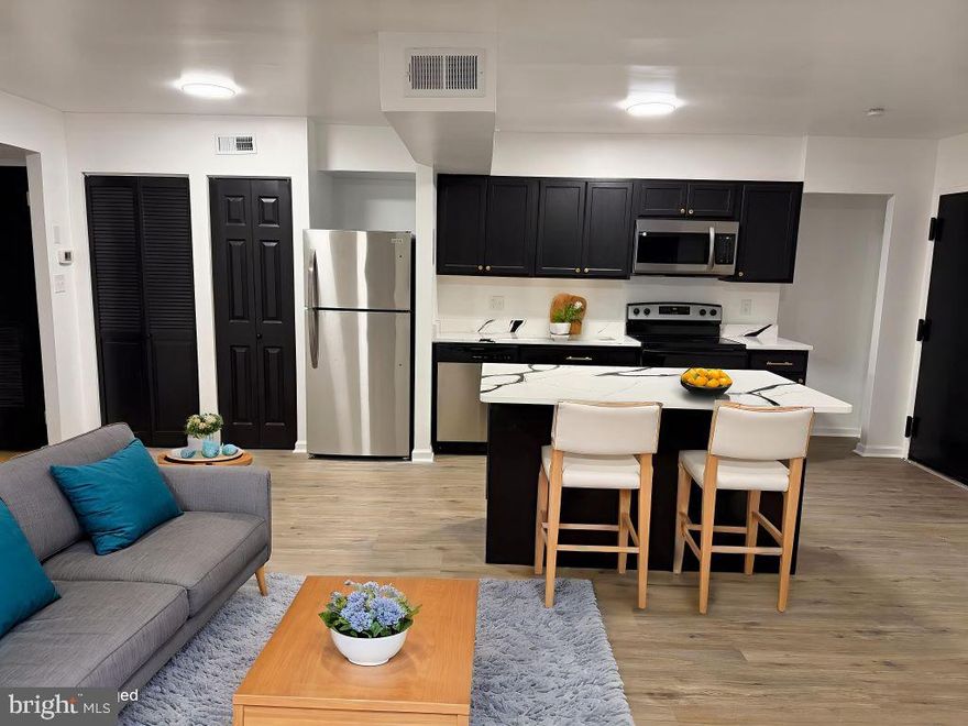 Totally renovated 1 bedroom , 1 bath gorgeous open concept apartment in a prime central location of sought out community of Greenbelt , walking distance to all commuter metro routes .  UTILITIES INCLUDED with this unit and brand new washer and dryer , brand new HVAC central air system , new energy efficient windows , sliding doors to your own private balcony, beautifully renovated bathroom and kitchen with open concept island over looking the living room area and dining perfect for entertaining. All brand new appliances and new LVP flooring throughout .  Also enjoy the great amenities  on site Pool , gym and community center.  JUST MOVE IN ! 1 year lease , tenant must have a 650 credit score or more with at least monthly gross income of $5000 a month.   Application to  be completed with background check at tenants expense on EZLANDLORDFORMS site. Photos to be uploaded prior to 12/15/2025 .