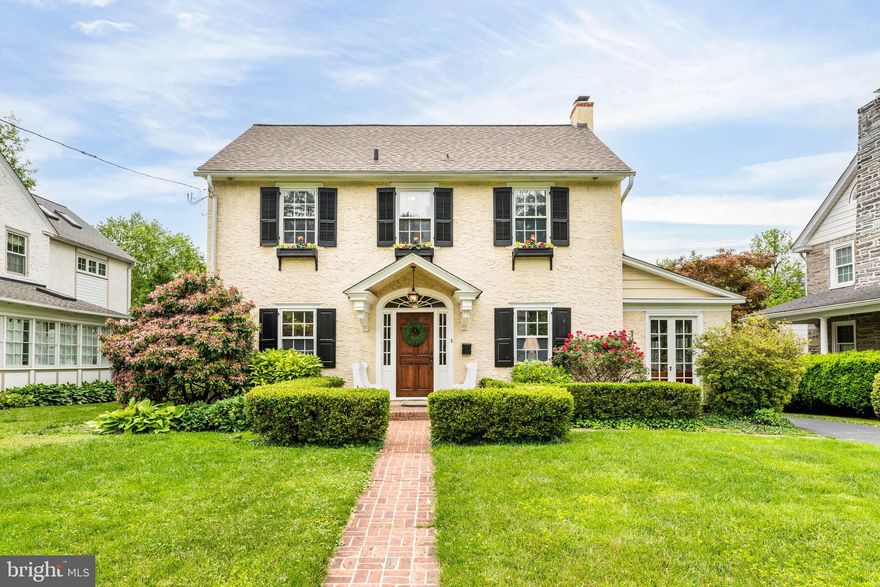 Welcome to 124 Poplar Avenue, a quintessential North Wayne home that exudes curb appeal and is situated one block from the vibrant village of Wayne shops, restaurants, parks and train station.  As you head up the front path, you are greeted by perennial gardens and vintage millwork, including charming built-in benches. Step inside the foyer to discover an expansive living room with hardwood floors, fireplace and a bonus sunroom through french doors, currently being used as an office.  Circular flow throughout the first floor takes you to an elegant dining room connecting to a large open kitchen with island seating and a family room addition, including a fireplace and gorgeous rear deck with pergola perfect for entertaining.  Built-in shelves and cabinetry throughout the first floor add function and architectural interest to the space.  A convenient half bath and spacious pantry just off the kitchen completes the first level. Upstairs, you'll find four bright, airy bedrooms, including a sunny laundry room and hall bath with built-in linen closet.  The large primary bedroom has an ensuite bath and walk-in closet.  The walk up attic provides plenty of storage in addition to the unfinished basement where you will also find an attached, oversized 3-car garage.  An inviting flat backyard with open lawn bordered by mature shrubs and trees provides ample space to play and garden.  Location, location, location... It doesn't get any better than this coveted walk-to-Wayne neighborhood and this home captures the essence and convenience of North Wayne living. North Wayne Protective Association offers year-round activities, which create a warm sense of community.  Easy access to Center City Philadelphia, corporate centers and airport.  Showings will begin on Thursday,  5/29 at 9am.
