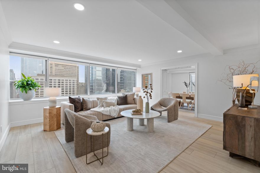 Welcome to your dream home perched high above the vibrant Rittenhouse Square. This stunning 3,150 sq. ft. apartment, situated on the 26th floor, offers unparalleled luxury and breathtaking views. Meticulously remodeled to blend modern elegance with comfort, this residence features 3 spacious bedrooms and 3.5 exquisite baths.
Step inside to discover a sophisticated living space designed for both relaxation and entertainment. The open-concept layout is accentuated by a sleek bar and wine refrigerator, perfect for hosting gatherings. Custom closets in all bedrooms provide ample storage and add a touch of personalized luxury to each private space.
The chef's kitchen is a masterpiece, equipped with top-of-the-line appliances and contemporary finishes, seamlessly flowing into the living and dining areas.
Beyond the impeccable interiors, this apartment offers the convenience of one parking spot in the attached garage. Enjoy the ease of having all utilities included, allowing you to focus solely on the pleasures of city living.
Experience the allure of Rittenhouse Square from this prime location, where every amenity you desire is right at your doorstep. Don't miss the opportunity to call this extraordinary apartment your new home.