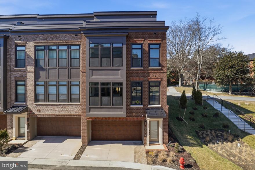 Brand new brick front 4-level townhome in sought-after Westbard Square community. Most luxury, modern stylish, superb location! The largest Lapis model with 4 bedrooms 4 full bath 1 half bath. Fenced private backyard with patio. Intimate rooftop terrace. Built-in elevator with full-level access.  A rare premium end unit full of nature light. Loaded with options available. Such as entry level full bath, primary bedroom 2' extension, loft bedroom with full bath, porcelain pavers backyard patio, family room electric fireplace, duplexe kitchen package with top grade appliances, hardwood staircases all through, extended frameless glass enclosure in primary bath, 240-volt 60A electric car charger rough in, electric rough in for solar system, LED lighted bath mirrors, top quality waterfall countertop, full height quartz backsplash, upgraded tiles in all baths, upgraded floor all 4 levels, modern lighting fixtures and much more......
Walk to shopping and fine dining. Minutes to DC line. Great public schools: Whitman HS/Pyle MS/Wood Acres ES.