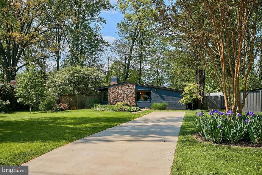 Received 21 offers! Private Oasis in Updated mid-century modern contemporary w/open floor plan.VACATION and Relax at home with heated pool, hot tub and cabana. Kitchen w/SS appliances and granite counters, hardwood floors throughout. Skylights flood home with natural light. Beautiful low maintenance yard. INSIDE the beltway and close to Mosaic District. Move-in condition.