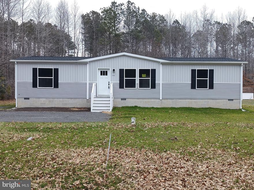 Brand new home ready for occupancy in a peaceful setting just outside of Georgetown DE. This 3 bedroom 2 bath is exceptional for all the upgrades it has. There are stainless steel appliances  in the kitchen. The kitchen is loaded with cabinet storage space and a coffee bar too! A spacious LR for family gatherings. A double vanity in the master bath with a one piece walk-in shower and a one piece tub/shower in the second bath. All bedrooms have walk-in closets. The home has vinyl flooring throughout for easy maintenance. There is a sliding glass door off the dining room to access the backyard for a barbeque with family and friends or just to sit outside to enjoy the peace and quiet. This open concept floor plan is one to consider! Schedule your showing and see all this home has to offer!