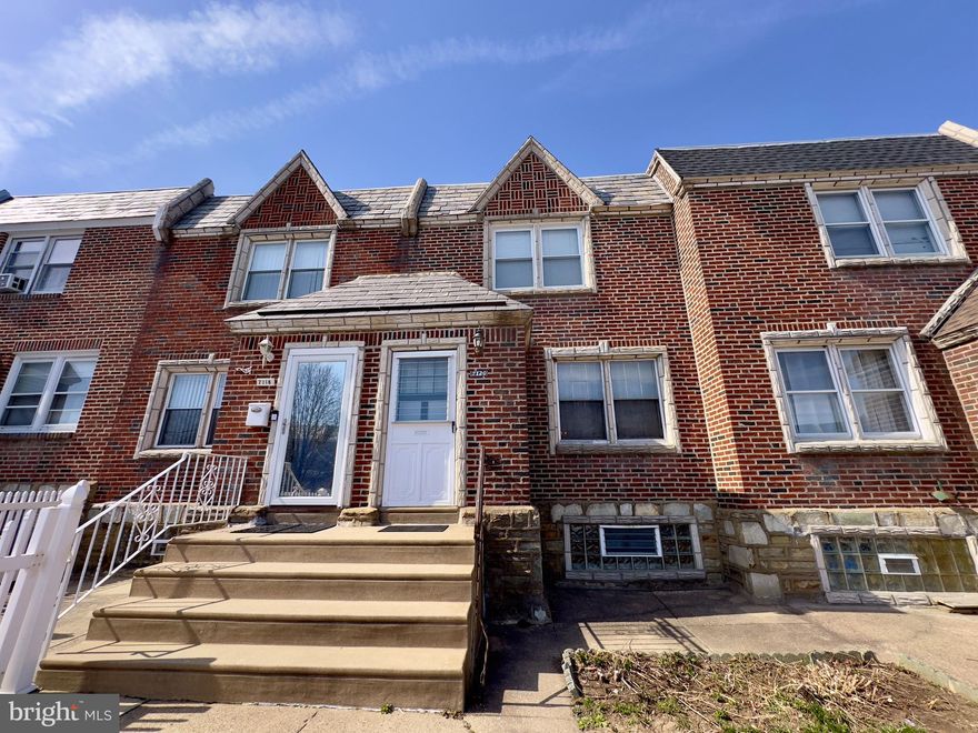 Step inside this spacious and sun-filled 3-bedroom, 1.5-bathroom home, where comfort meets convenience in a fantastic location. The open and airy living room features large windows that flood the space with natural light. Original hardwood floors lie beneath the carpeting.

The formal dining area is perfect for hosting, flowing seamlessly into the kitchen. Upstairs, you'll find three bedrooms with great closet space and a full bathroom with a skylight, adding warmth and brightness.

The finished basement is perfect for a home office, playroom, or entertainment area and includes a half-bath and laundry area. Plus, enjoy the convenience of a private garage and rear driveway—no parking worries here!

This home is in an unbeatable location—just a 3-minute walk to the newly renovated S. Solis-Cohen Elementary School and within short walking distance to Roosevelt Mall, grocery stores, restaurants, shopping centers, the public library, and fitness centers. Commuting is easy with the 58 bus stop just three blocks away.