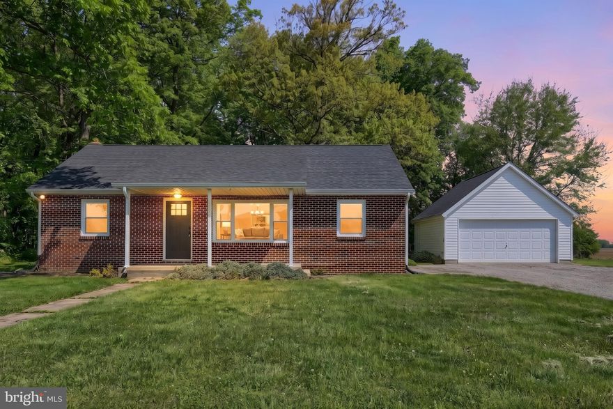 All Brick Rancher in Winterstown with 1.14 Acres! This 3 Bed 1.5 Bath 1600 sq ft Home has undergone a complete renovation. This level partially wooded lot is in a perfect location just outside of Winterstown Boro. With its updates and idyllic country setting, this is the home that you've been looking for.  Sit on your front porch and enjoy the gorgeous view of the nearby farms. You'll love the beautifully updated kitchen, complete with brand new dark navy blue soft-close cabinets and granite countertops. The thoughtful layout includes a large pantry and an eat- in table space. The first-floor laundry and mud room is located at the side entrance. Don't miss the massive Bonus Room in the finished attic. This 40x11 Room has ample space for a gaming area, in-home office, playroom, or possibly another bedroom.  But wait, there's more...The basement has been totally repainted to provide a  blank slate. The black ceiling and painted floors create a sleek design for an at-home gym, a rec room, or nice storage, not to mention the added convenience of a half bath. The detached 2-car garage is perfect for a workshop, with potential to fit 2 small vehicles or toys, and additional storage above. Lots of driveway parking as well. With the New Roof, electric, HVAC, Kitchen, and Bath there is Nothing more to do but to Move In! Located just 10 mins to RL area high school,  I-83, and shopping you have it all with convenience and a private location. This one is a Must-See!