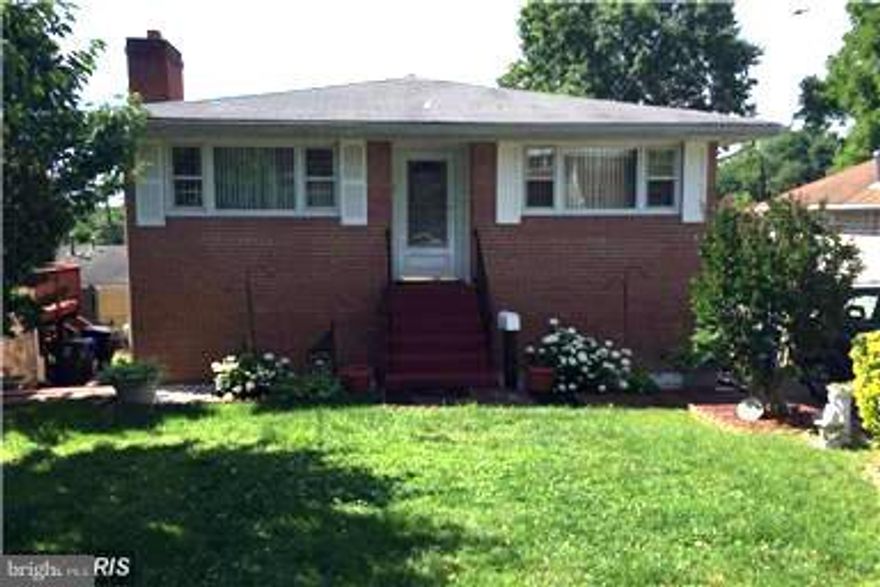 Centrally located solid brick house on a spacious lot. Plenty of street parking as well as driveway parking. House has been recently painted and the house has an updated kitchen. Main level, hardwood floors throughout. Lower level has a spacious rec room that leads you to the rear yard with a spacious back yard and BBQ pit. Restaurants, shopping and entertainment near by. Close to DC.