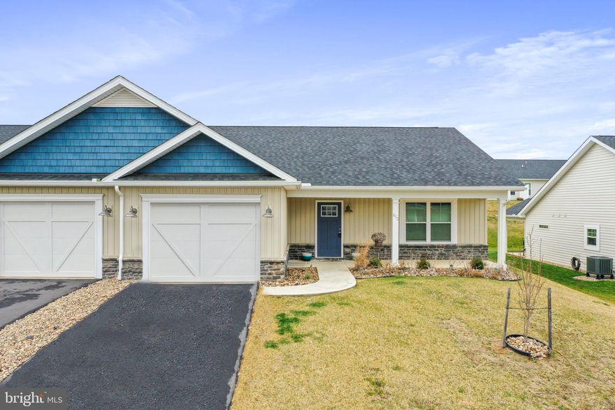 Looking for your next investment or a great single-level home to call your own?  Look no further. Come tour this one year old villa built by Panhandle Homes.  The  2 bed 2 bath Villa is located in the new Cardinal Pointe Subdivision.  Once inside you will be welcomed in by the open floor plan.  The kitchen, dining, and living areas are all covered with luxury vinyl plank flooring.  The kitchen has upgraded cabinets, white backsplash and black granite counters. The kitchen also  features a large island and stainless steel appliances. The owners suite has dual vanities, large closet, and walk in shower. Your laundry area is conveniently located right off the kitchen in a central location. The second bedroom and full bath are towards the front of the home.  Outside you will find yourself relaxing on the covered front porch or covered back patio. The home provides easy access to I-81, restaurants, shopping, hospital system and all that the growing Spring Mills exit 20 has to offer.  Home is currently tenant occupied.