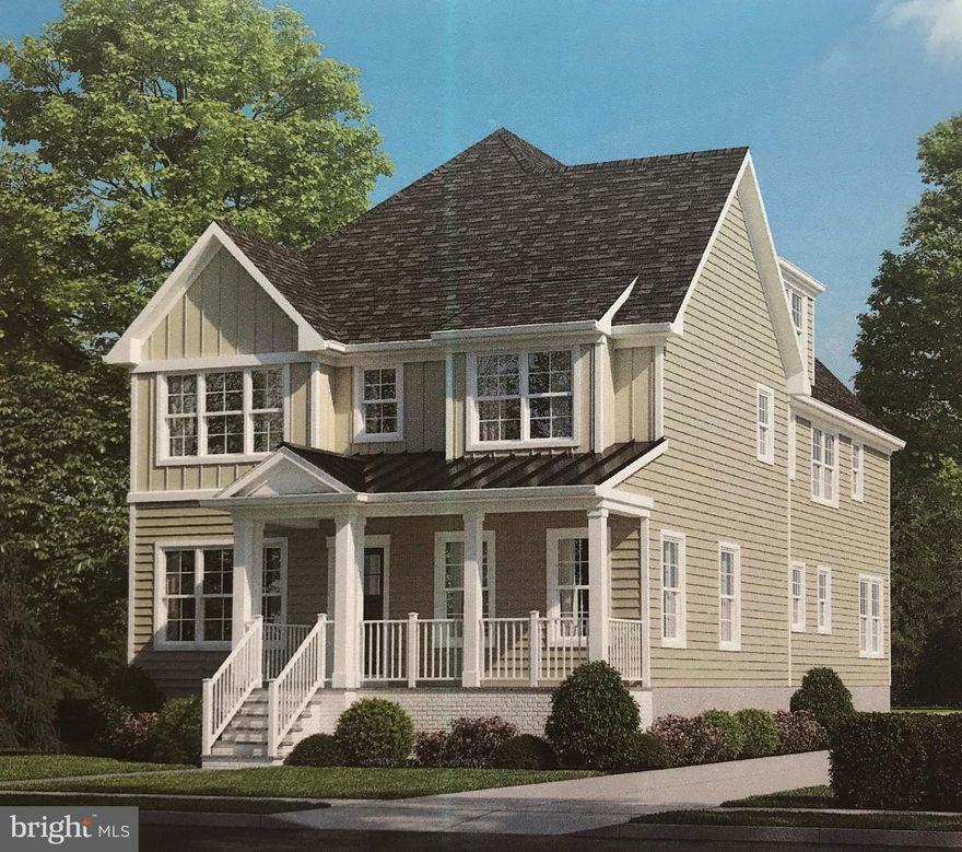 Sophisticated Narberth dream house presented by Rayer Sexton will exceed your expectations for elegance, quality, community, and privacy, all in a walk-to-everything location with award-winning schools. These established builders pair the finest materials and unparalleled craftsmanship into 4100+ Square feet of thoughtfully designed living space. This street’s South Narberth location is tucked away and private, yet within walking distance to the regional rail and Narberth’s center. Enter the foyer from your covered front porch, and in traditional center hall style, your entry hall is flanked by a living room and a dining room with custom crown molding, classic millwork, 9-foot ceilings, and site-finished hardwood floors. Farther down the hall you find a large Family Room with fireplace and custom mantle, open to the chef's Kitchen. This kitchen will impress even the most discerning chef, with professional-grade appliances, 6 burner range, 42” Century cabinetry, a large island, walk-in pantry, and beverage center. It is open to a breakfast room with a door to the EP Henry rear patio. This modern and thoughtful floor plan also includes a home office, powder room, and a mud room with bench seating, cubbies, and a large walk-in coat closet. At the rear of the house is an exit to the 1-car garage. 
The second floor boasts 4 spacious bedrooms, each with its own en suite bath and ample closet. The Primary Bedroom suite includes a dressing room, 2 walk-in closets, large bath with tray ceiling, dual vanities, freestanding tub, spacious frameless glass shower, and water closet. The laundry room is conveniently located off the hallway. Walk up to a finished third floor with a fifth bedroom, generous closets, and full bath. The lower level provides the option to expand the living space with an additional 1330 sq. ft, to include, potentially, a 6th bedroom with bath, large media/game room, and/or an exercise room. High-efficiency Carrier HVAC. The exterior will be clad in cement board siding. Act now on this rare opportunity to select finishes and customizations for your dream home. Taxes and assessment TBD. Conveniently located to all major roadways, shopping, restaurants, and award-winning Lower Merion Schools. Delivery is late Summer 2022.