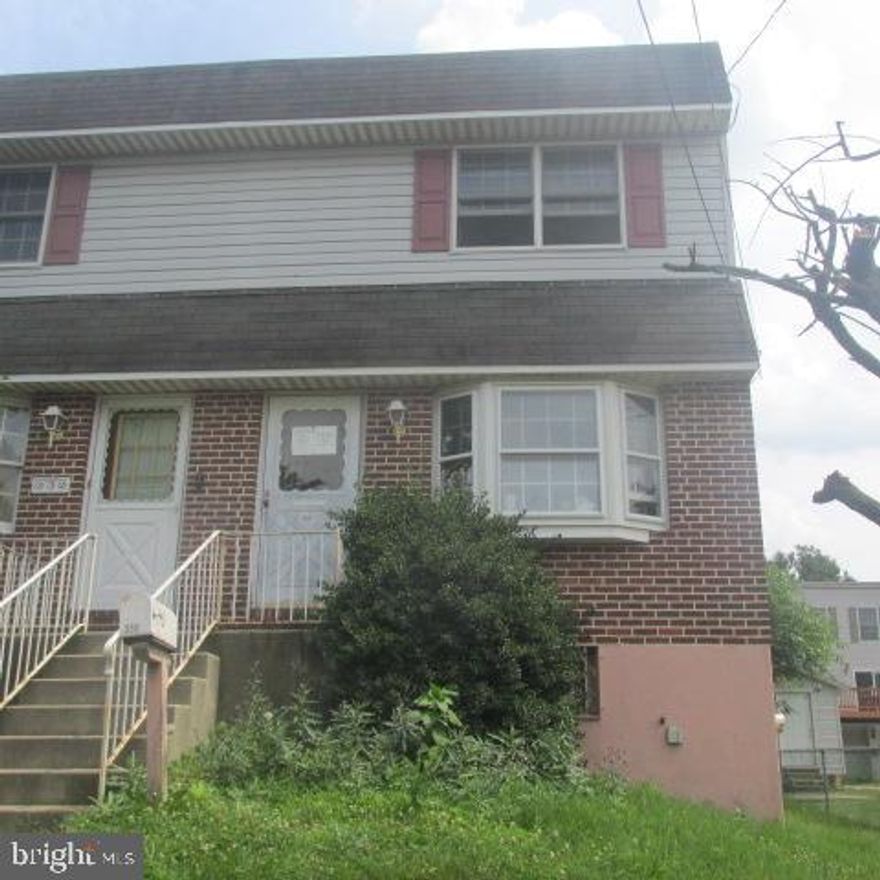 Twin home available in Clifton Heights Borough!!!  Walk in front door to a  nice sized living room and dining room open type floorplan.  Large kitchen is located off of the dining room which also has enough room to be used as an eat in, including a slider door leading out to rear deck.  1st floor has a half bathroom.  2nd floor has master bedroom with full bathroom, 2 more bedrooms and a hall full bathroom.  Basement is finished which includes a large room possibly for another bedroom or entertainment room and another half bathroom.  Other half of basement is the attached garage with overhead and walk out doors.  Driveway located in the rear of home outside of garage which can fit two large cars.  Schedule your showing today!