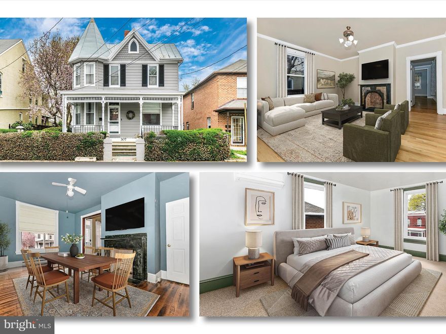 This is a fantastic opportunity for anyone seeking a spacious home in the heart of downtown Frederick. Offering off-street parking, a private yard, and a detached 3-car garage, this property provides ample space for vehicles, lawn equipment, and more. Additionally, the garage presents a great rental opportunity for extra income.   Upstairs, you'll find roughed-in plumbing for a kitchen, allowing you to easily convert the space into a separate apartment for even more rental potential. Inside, the home features hardwood floors and LVP throughout and a beautifully remodeled kitchen complete with quartz countertops, new cabinetry, stainless steel appliances and a stylish backsplash.  There is a walk-up floored attic space to store all of your goodies.  The lower level is huge and also affords you storage opportunity so you can ditch your expensive storage units and have your belongings in your own home.  Located just steps away from Pistarro's Restaurant, Shab Row shopping, the dog park and all of the exciting year-round activities that downtown Frederick has to offer, it truly is a dream for both investors and homeowners alike. This one is sold as-is and is located in an area where grant money is available!