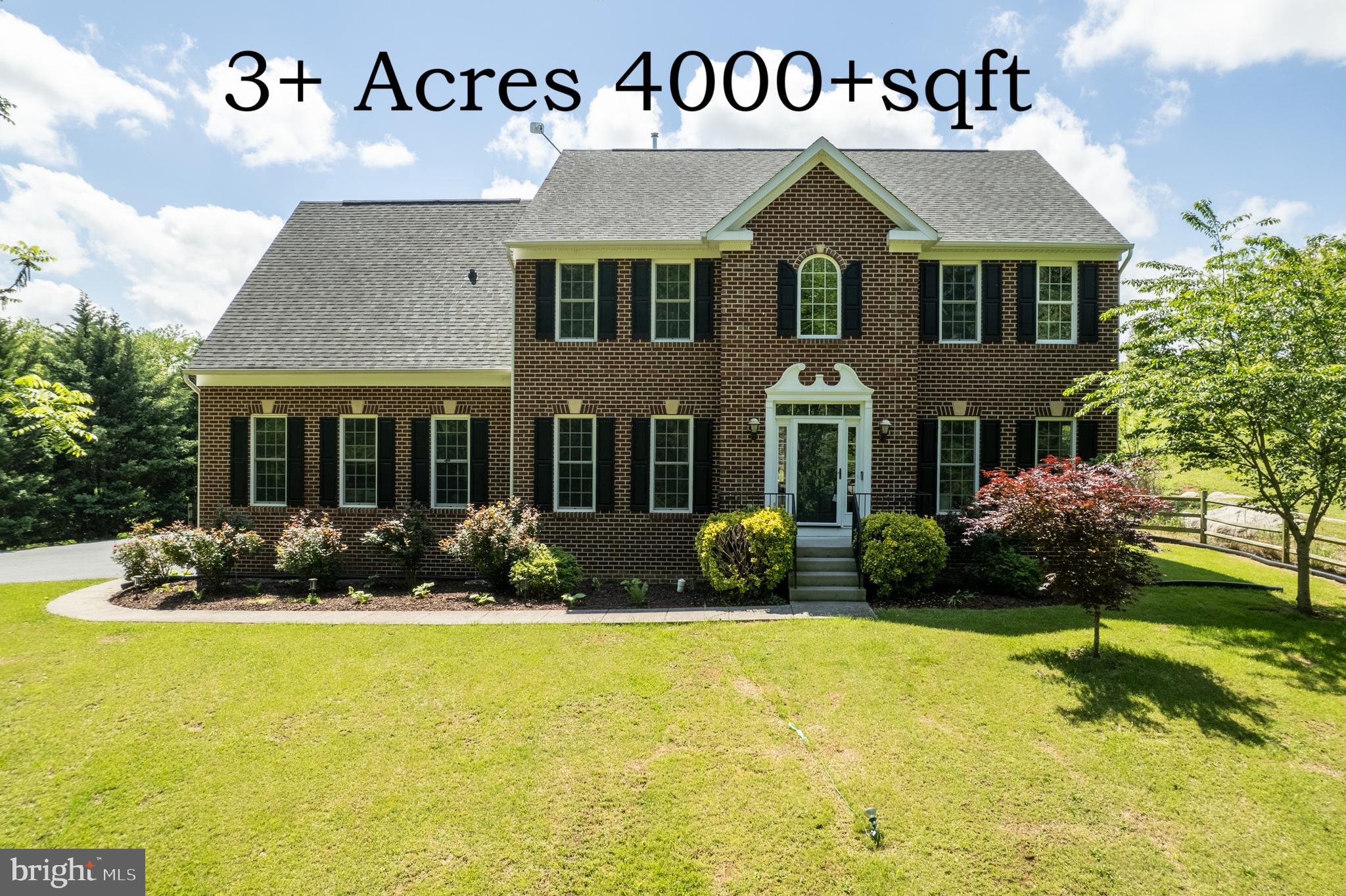 **Seller will pay $10,000 towards purchasers closing costs!** NO HOA!
Welcome to this stunning Colonial nestled on over 3+ partially wooded acres in a peaceful neighborhood. This spacious home offers an expansive open floor plan perfect for entertaining, featuring a gourmet kitchen with a large island that flows seamlessly into a sunroom or additional dining area. Wonderful Family room with fireplace. There is a dedicated home office which provides the perfect work-from-home setup. . Formal dining room off the kitchen. The upstairs boasts 4 bedrooms and 2 full bathrooms plus upstairs laundry room. Primary suite with large walk in closet, bathroom with double granite top sinks, shower and corner soaking tub. The finished basement adds even more versatile living space including entertainment theater area, space for gym, or play area plus storage space and rough-in for additional 3rd full bathroom. Enjoy the privacy of a tree-lined lot, a fully fenced backyard, and a generous 2+ car side-load garage. With room to spread out both inside and out, this home is a rare find that combines space, comfort, and tranquility.